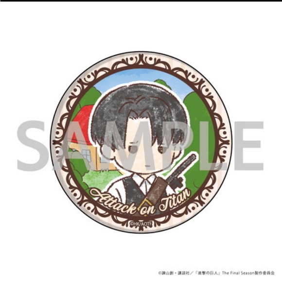 Attack on Titan Levi GraffArt Can Badge Shingeki no Kyojin Douwa ver. - Picture 1 of 4